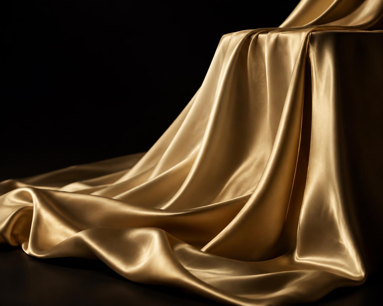 Tela dorada elegante de la marca de ropa Luzmiere